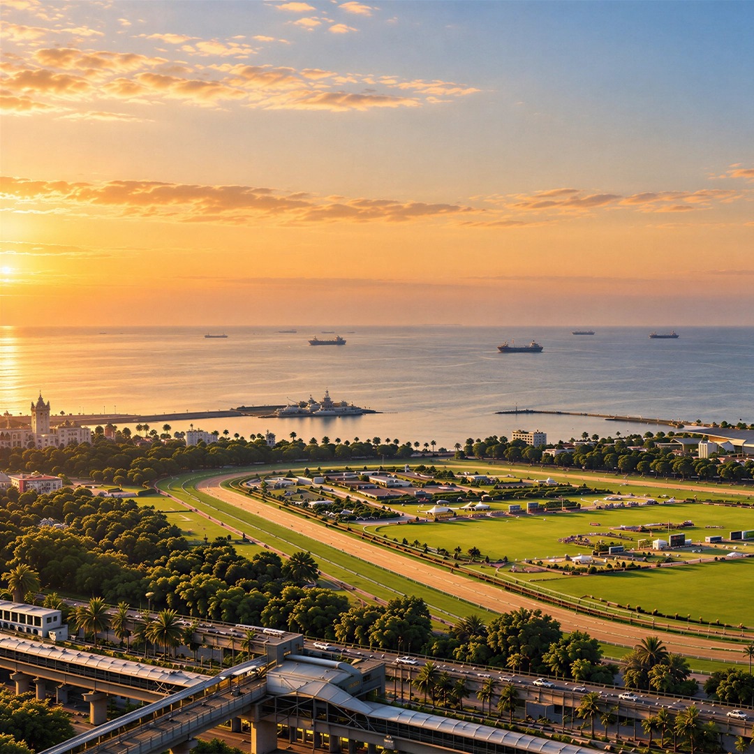 A panoramic Mumbai skyline